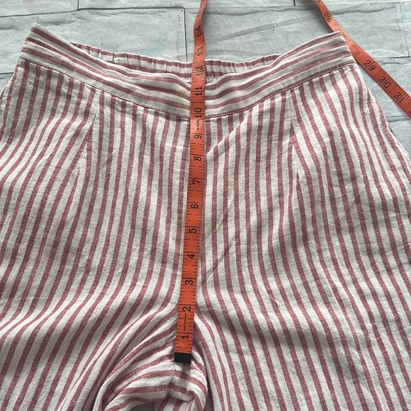 BeachlunchLounge collection linen blend striped capris size medium - Picture 11 of 11